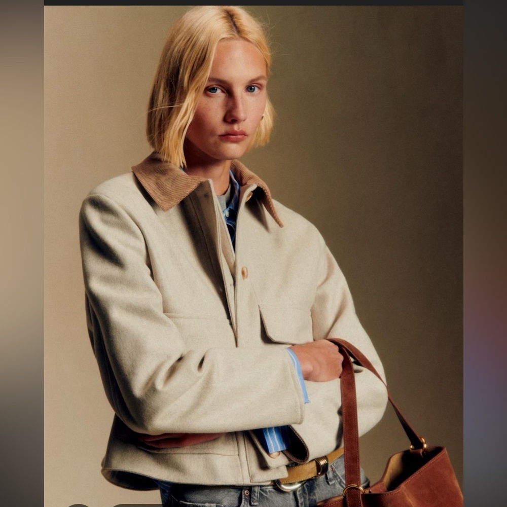 Sézane NWT Marion Wool Beige Jacket 38